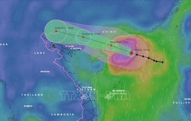 受第三号台风的影响 25日下午越南北部地区出现大暴雨到特大暴雨