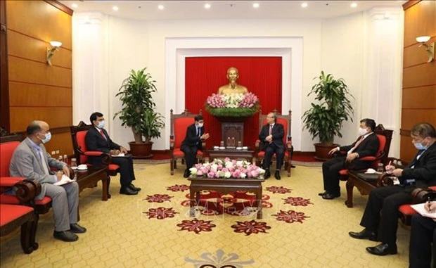 越共中央书记处常务书记陈国旺会见印度驻越大使维尔马