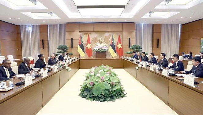 越南国会主席王廷惠与莫桑比克议会议长举行会谈