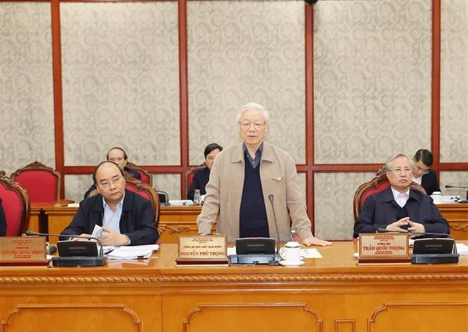 阮富仲：认真吸取意见 完善越共十三大文件草案