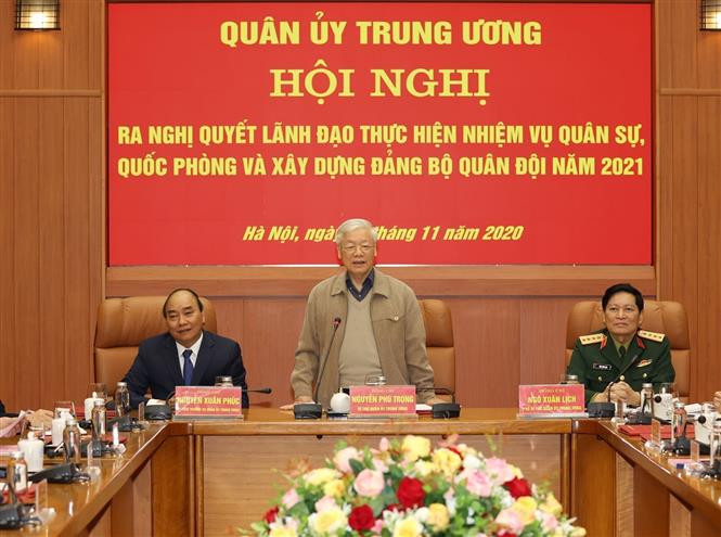 越共中央总书记、国家主席阮富仲主持召开中央军委会议