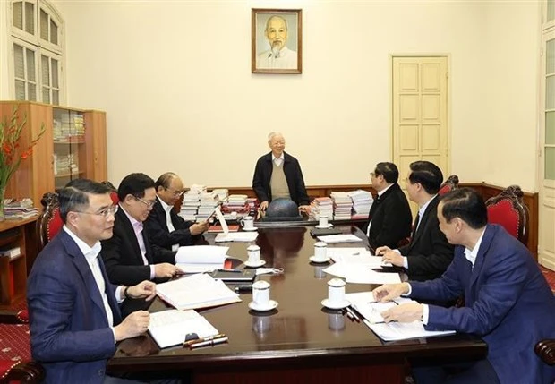 越共中央总书记阮富仲主持召开领导骨干会议