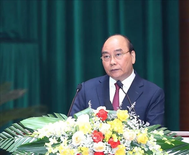 越南国家主席阮春福出席2021年全军军政会议