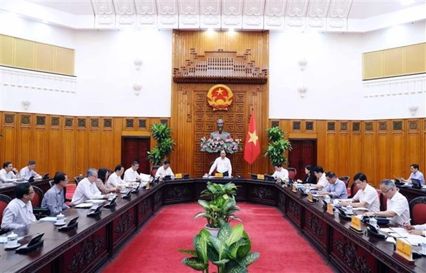 政府总理阮春福与槟椥省领导举行工作会谈