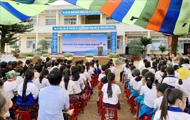 越南西原地区启动白喉疫苗接种运动