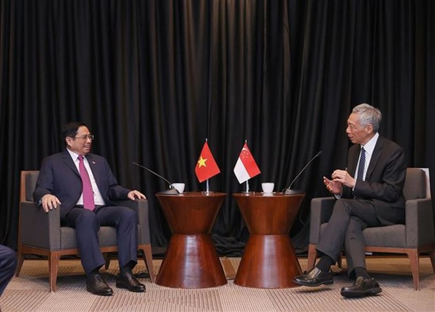 政府总理范明政会见新加坡总理李显龙