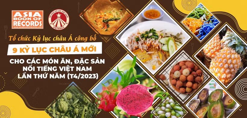 越南再有9道著名菜肴/菜肴组被承认为亚洲纪录