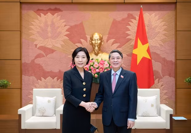 越南国会副主席阮德海会见韩国驻越大使
