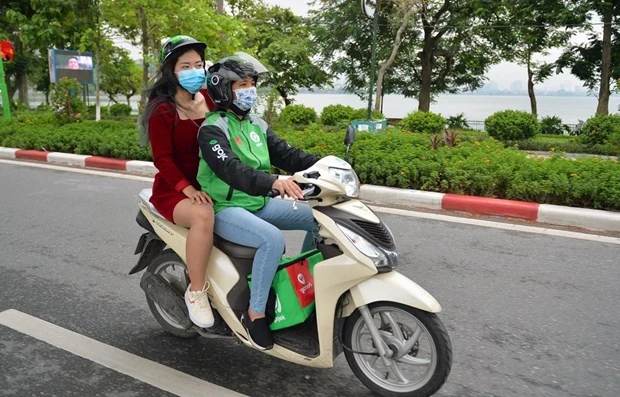 河内网约摩托车恢复运营