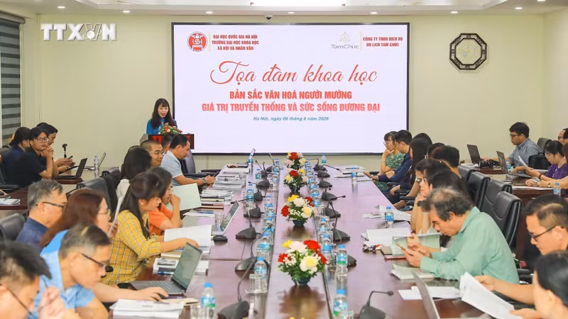 “芒族文化本色：传统价值与当代生命力”学术座谈会在河内举行。图自越通社
