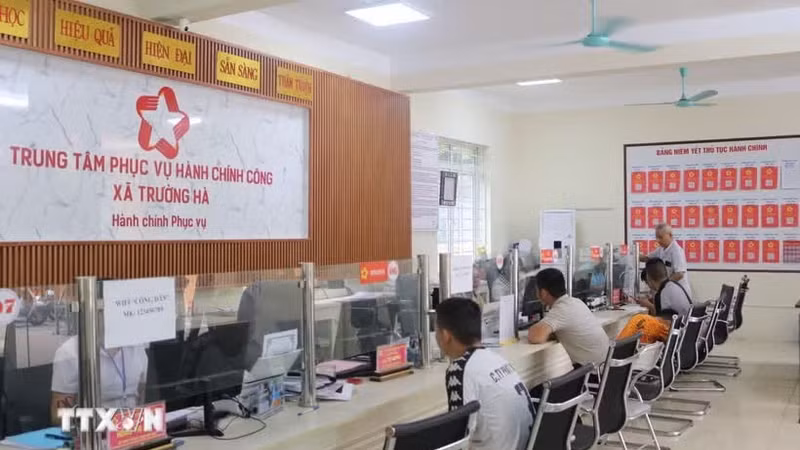 长河乡公共行政服务中心。图自越通社