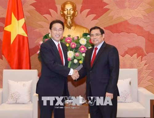 越南-日本友好议员小组主席范明政会见日本客人