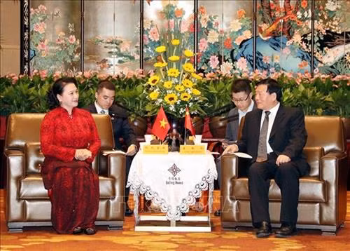 越南国会主席阮氏金银会见中国江苏省省委书记