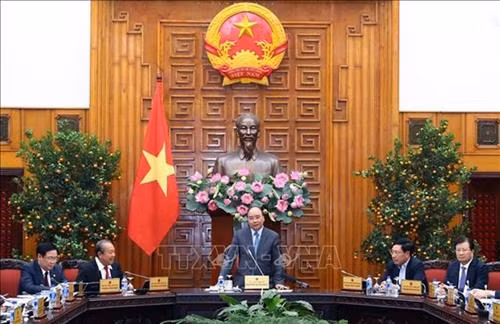 越南政府总理阮春福主持召开政府常务委员会会议。图自越通社 越南政府总理阮春福主持召开政府常务委员会会议。图自越通社