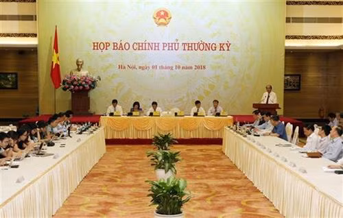 越南政府9月份例行新闻发布会解答社会舆论关心的许多问题 图自越通社 越南政府9月份例行新闻发布会解答社会舆论关心的许多问题 图自越通社