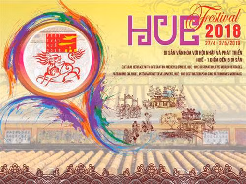 2018年顺化文化节的海报。(图片来源:因特网) 2018年顺化文化节的海报。(图片来源:因特网)