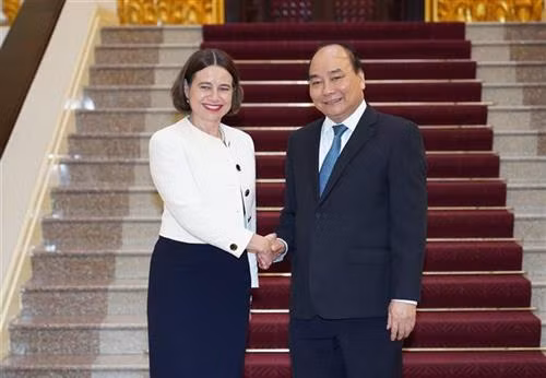 政府总理阮春福会见澳大利亚驻越大使罗宾·穆迪。图自越通社 政府总理阮春福会见澳大利亚驻越大使罗宾·穆迪。图自越通社