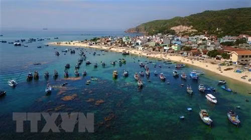 资料图：归仁市海滩。图自越通社
