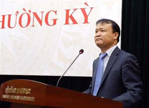 越南工贸部副部长杜胜海在会上发言。图自越通社