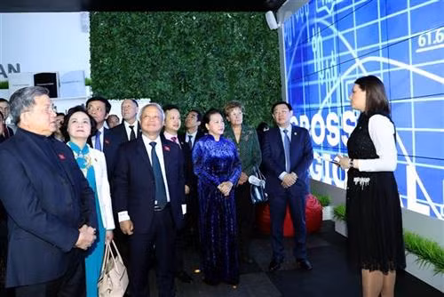 阮氏金银一行造访鞑靼斯坦投资促进机构。图自越通社 阮氏金银一行造访鞑靼斯坦投资促进机构。图自越通社