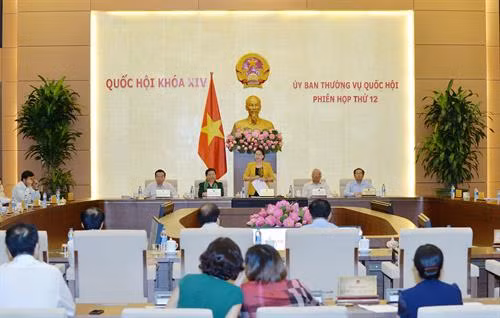 越南国会主席阮氏金银在闭幕式上发表讲话。(图片来源:越通社) 越南国会主席阮氏金银在闭幕式上发表讲话。(图片来源:越通社)
