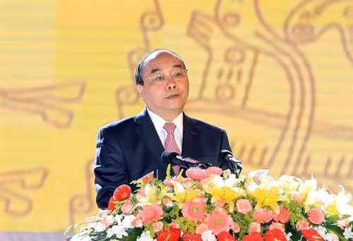 越南政府总理阮春福发表讲话。越通社记者 统一 摄 越南政府总理阮春福发表讲话。越通社记者 统一 摄