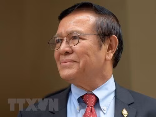 资料图：柬埔寨反对党救国党主席根索卡。（图片来源：越通社）