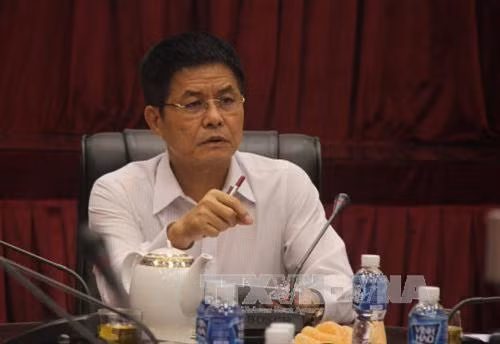 越南网球联合会主席阮国旗在会议上发表讲话。(图片来源:越通社) 越南网球联合会主席阮国旗在会议上发表讲话。(图片来源:越通社)