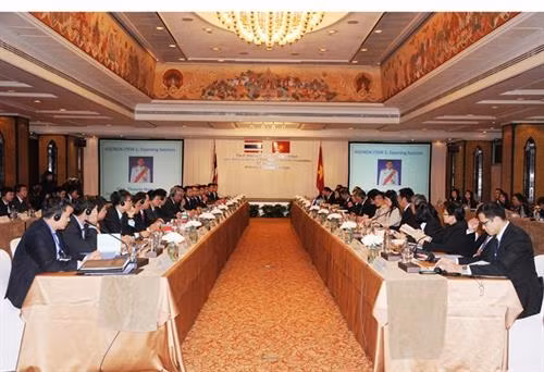 越泰政治安全合作联合工作组召开第九次会议。(图片来源:越通社) 越泰政治安全合作联合工作组召开第九次会议。(图片来源:越通社)