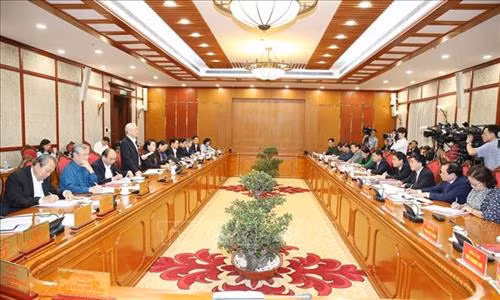 会议场景。图自越通社 会议场景。图自越通社