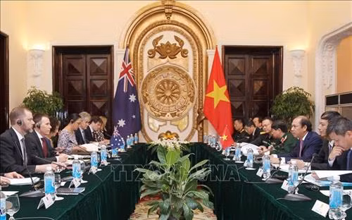 10月10日，越南与澳大利亚第六届外交和国防副部长级战略对话在河内召开。图自越通社
