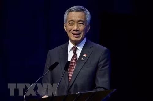 新加坡总理李显龙。图自越通社 新加坡总理李显龙。图自越通社