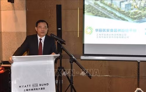 农业与农村发展部部长阮春强发表讲话。图自越通社 农业与农村发展部部长阮春强发表讲话。图自越通社