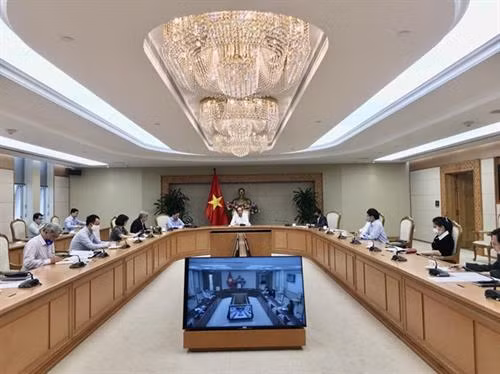 26日召开的越南政府总理工作组与企业和企业协会代表座谈会。图自互联网