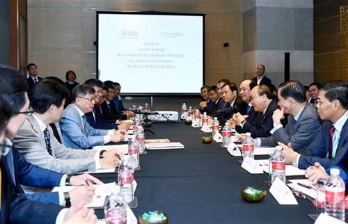 见面会场景。图自越通社