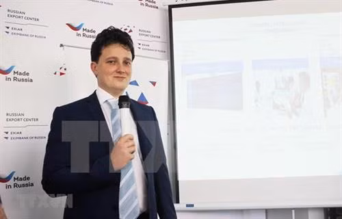 俄罗斯出口中心国际开发经理Andrey Naryshkin。图自越通社 俄罗斯出口中心国际开发经理Andrey Naryshkin。图自越通社