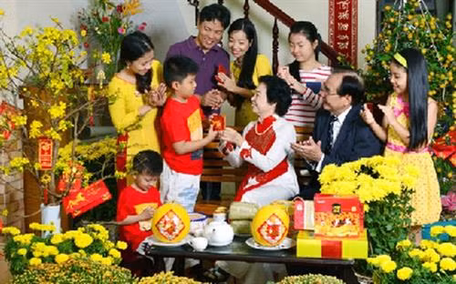 派压岁钱——越南人春节传统习俗。图自互联网