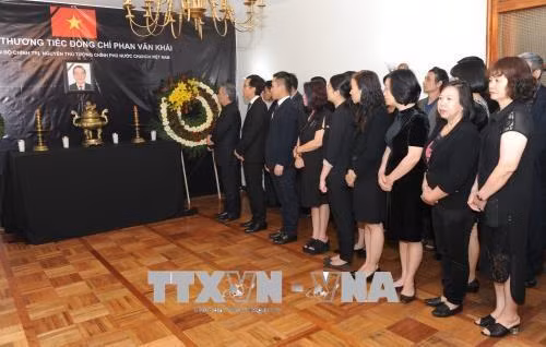 越南驻墨西哥大使馆举行前总理潘文凯吊唁仪式。（图片来源：越通社）