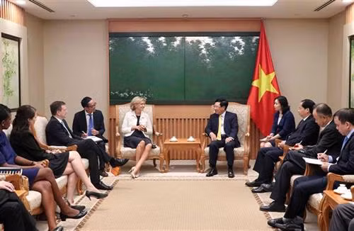 会见场景。图自越通社 会见场景。图自越通社