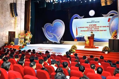 越南中央内分泌科医院成立50周年纪念典礼在河内举行。图自越通社