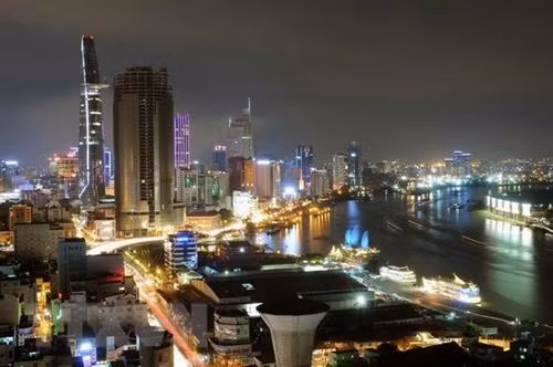 胡志明市夜景。图自越通社 胡志明市夜景。图自越通社
