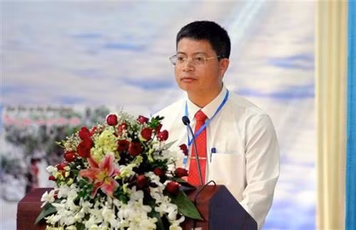 北安县人民委员会主席黎文旗。图自越通社 北安县人民委员会主席黎文旗。图自越通社