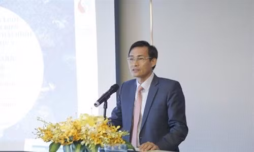 越南自然资源与环境部副部长陈贵坚发表讲话。图自https://baotainguyenmoitruong.vn 越南自然资源与环境部副部长陈贵坚发表讲话。图自https://baotainguyenmoitruong.vn