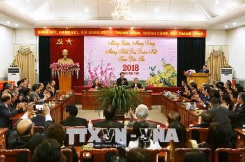 见面会场景。（图片来源：越通社）