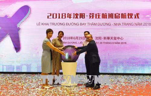 越航正式开通沈阳—芽庄直达航线。（图片来源：越通社）