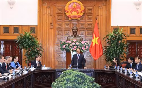 阮春福发表讲话。越通社记者 统一 摄
