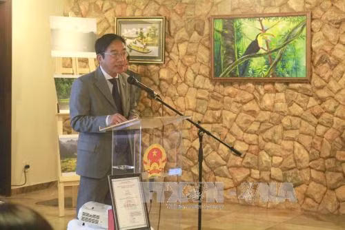 越南驻巴西大使杜伯科发表讲话。(图片来源:越通社) 越南驻巴西大使杜伯科发表讲话。(图片来源:越通社)