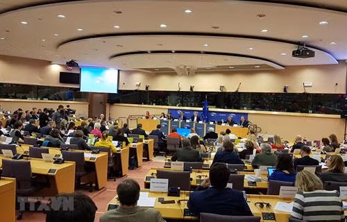 欧洲议会（EP）国际贸易委员会（INTA）通过关于批准《越南—欧盟自由贸易协定》（EVFTA）和《越南—欧盟投资保护协定》（EVIPA）的建议。图自越通社