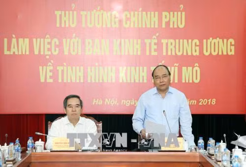 阮春福发表讲话。（图片来源：越通社）