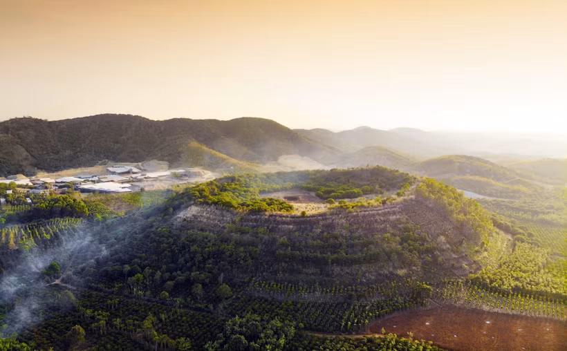 得农UNESCO世界地质公园里的火山。图自越通社